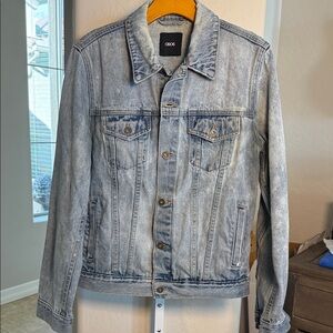 ASOS Men's Classic Distressed Blue Denim Jacket